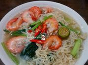 Gambar mee sup udang