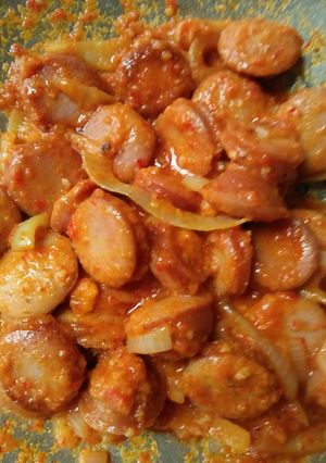 Foto resep Sosis brawurst balado nikmat
