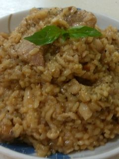 義大利雞肉野蕈燉飯 的食譜成品照片