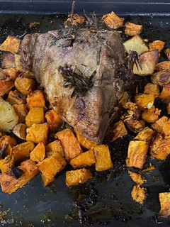 A picture of Slow and Low Roasted Root Veg and Leg ‘Oh Lamb.
