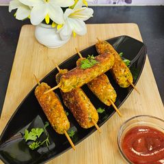 A picture of Veg seekh kabab.