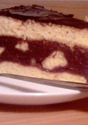 Csokoládémázas puncstorta recept fotója