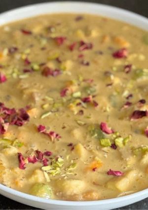 A picture of Unique & Delicious Makhana Custard Dessert.