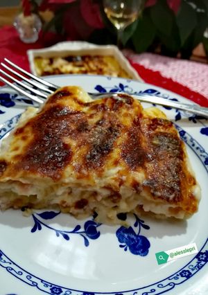 Foto di Crespelle integrali in forno ripieni con il prosciutto cotto e stracciatella