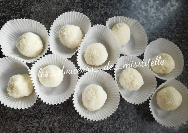 Manière simple à Faire Parfait Boules coco façon Raffaello