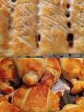 Croissant o barritas de hojaldre y crema de chocolate
