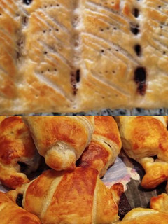 Una foto de Croissant o barritas de hojaldre y crema de chocolate