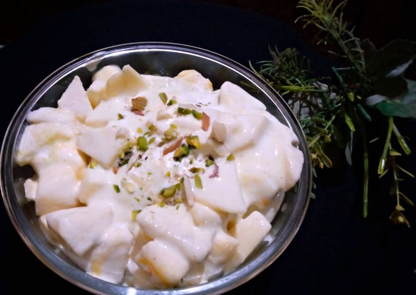 Vanilla fruit salad ice cream