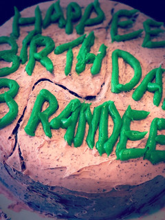 A picture of Harry Potter Themed Chocolate Cake.