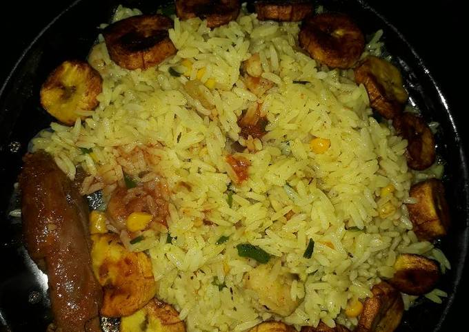 Recipe of Gordon Ramsay Fried rice plantains and fried chicken