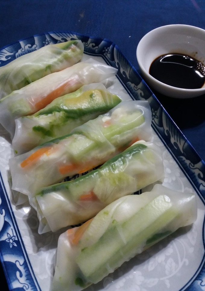 Una foto de Rollitos en papel de arroz