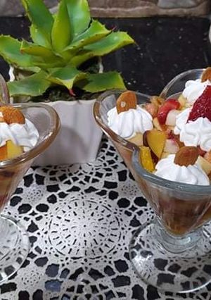 صورة لوصفة سلاد فروي او سلطة الفواكه بنينة ومنعشة