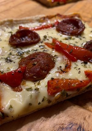 Una foto de Masa de pizza con polvos Royal