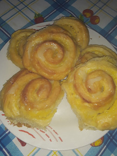 Una foto de Rollitos de crema pastelera