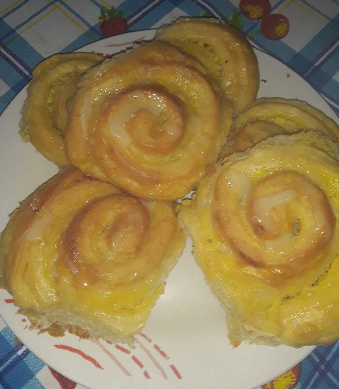 Una foto de Rollitos de crema pastelera