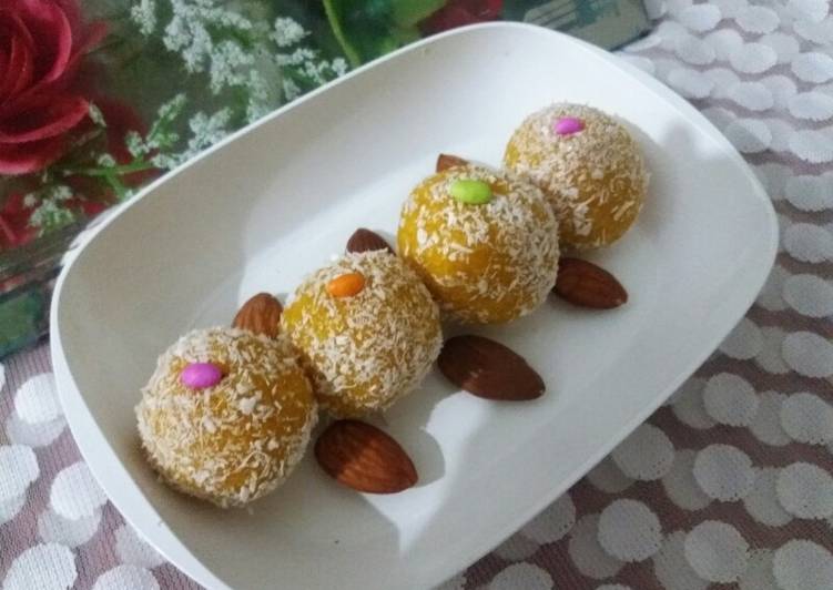 Steps to Cook Perfect Mango Coconut Ladoo