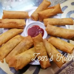 Cabbage and Mutton mince Spring Rolls A picture of Cabbage and Mutton mince Spring Rolls.