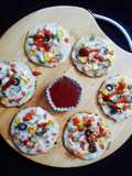 Healthy poha oats pan pizza