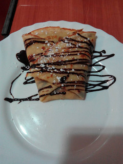 Una foto de Crepes con plátano