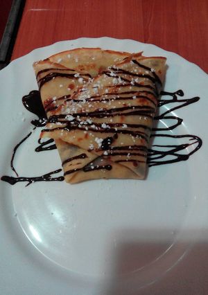 Una foto de Crepes con plátano