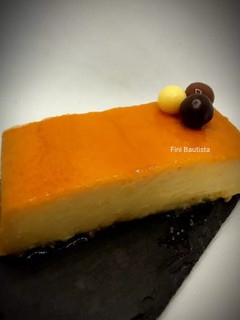 Una foto de Flan de chocolate blanco