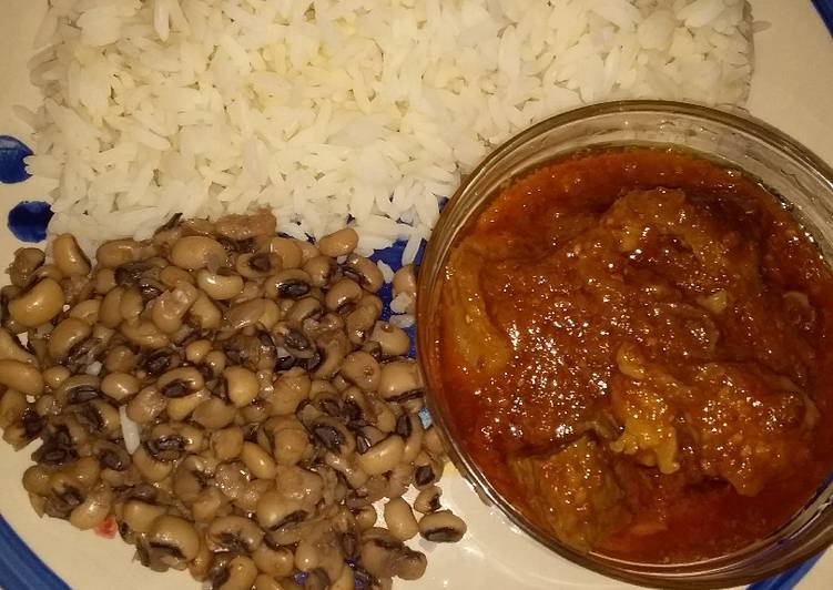Recipe of Homemade White rice beans and stew