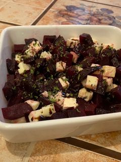 Sült cékla fetával recept fotója