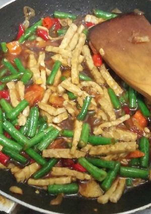 Foto resep Tumis kacang pancang tempe
