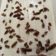 A picture of Hummingbird Cake with Cream Cheese Frosting.