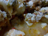 Ñoquis con pollo al natural