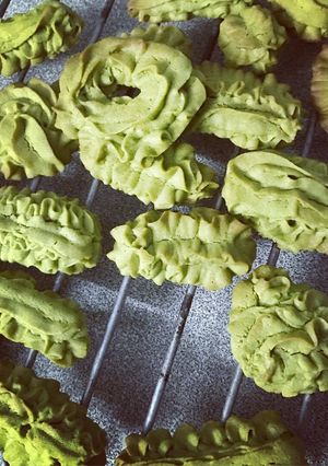 Hình của món Matcha cookies (bánh quy trà xanh).