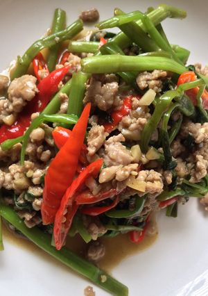 รูปของ ผัดผักบุ้งหมูสับ