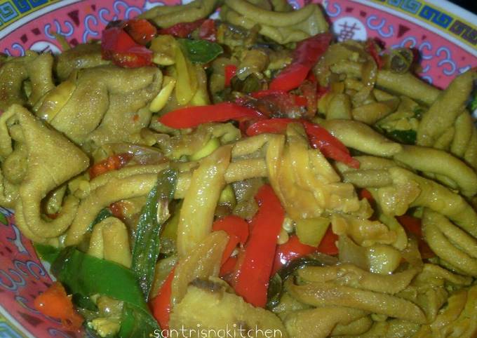 Cara Gampang Membuat Tumis Usus Ayam Pedas, Enak