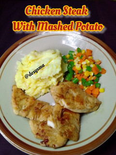 Foto resep Chicken Steak With Mashed Potato simple