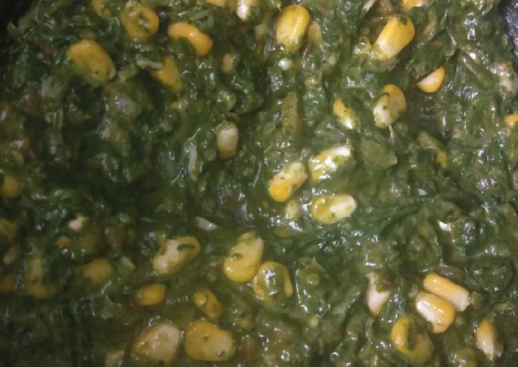 Easiest Way to Prepare Speedy Palak corn sabzi