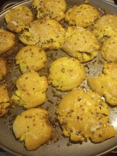 A picture of Skye's Smashed Roasted Potatoes.