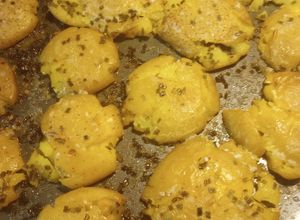 A picture of Skye's Smashed Roasted Potatoes.