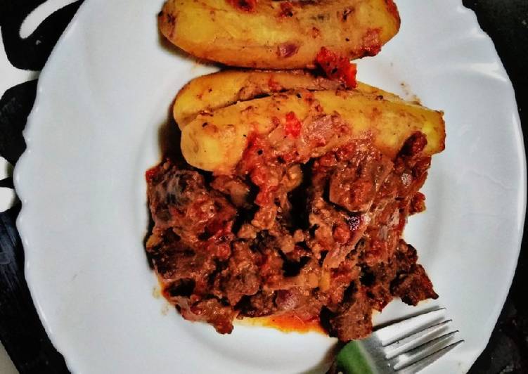 Recipe of Any-night-of-the-week Matoke beef #jikonichallenge