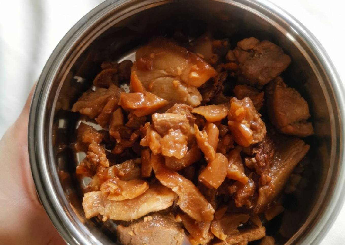 Babi tumis caipo manis asian food
