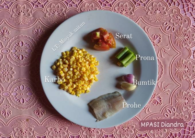 Resep Sup Jagung Ikan Mujair MPASI 6+ day 15 Resep Sup Jagung Ikan Mujair MPASI 6+ day 15