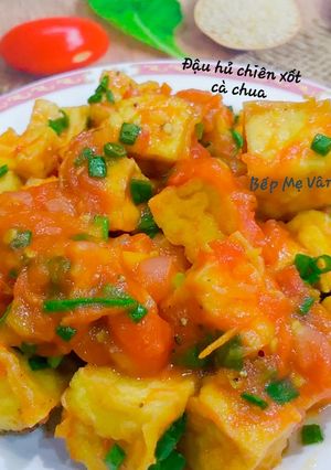 Hình của món Đậu hủ chiên xốt cà chua.