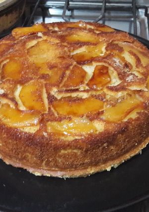 Una foto de ♡tarta invertida de manzana♡