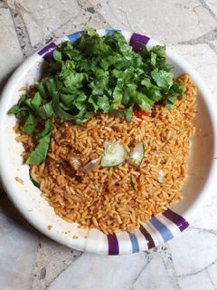 Shinkafa dafaduka ainihin hoton girkin