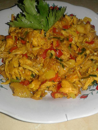Resep Ayam Suwir pedas manis Anti Gagal