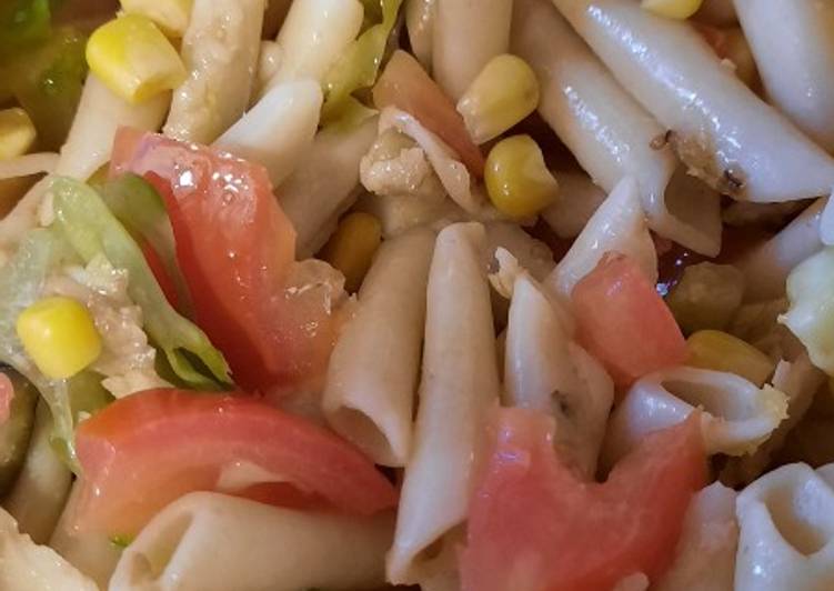 Pasta templada con verduras