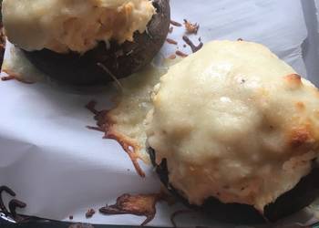 Easiest Way to Make Tasty Crab stuffed portobellos