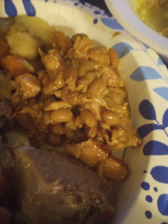 A picture of Pork and Beans with Gammon and Molasses.