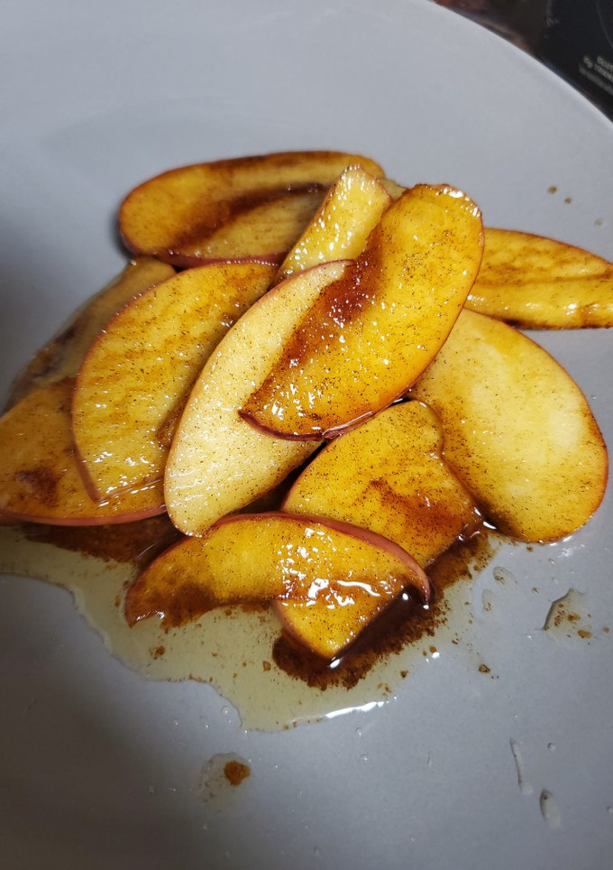 Una foto de Manzanas fritas