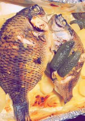 صورة لوصفة سمك بلطي على طريقتي (ممكن استخدام اي نوع سمك تحبونه)
