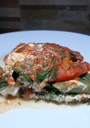Una foto de Lasagna de acelga (sin harina)
